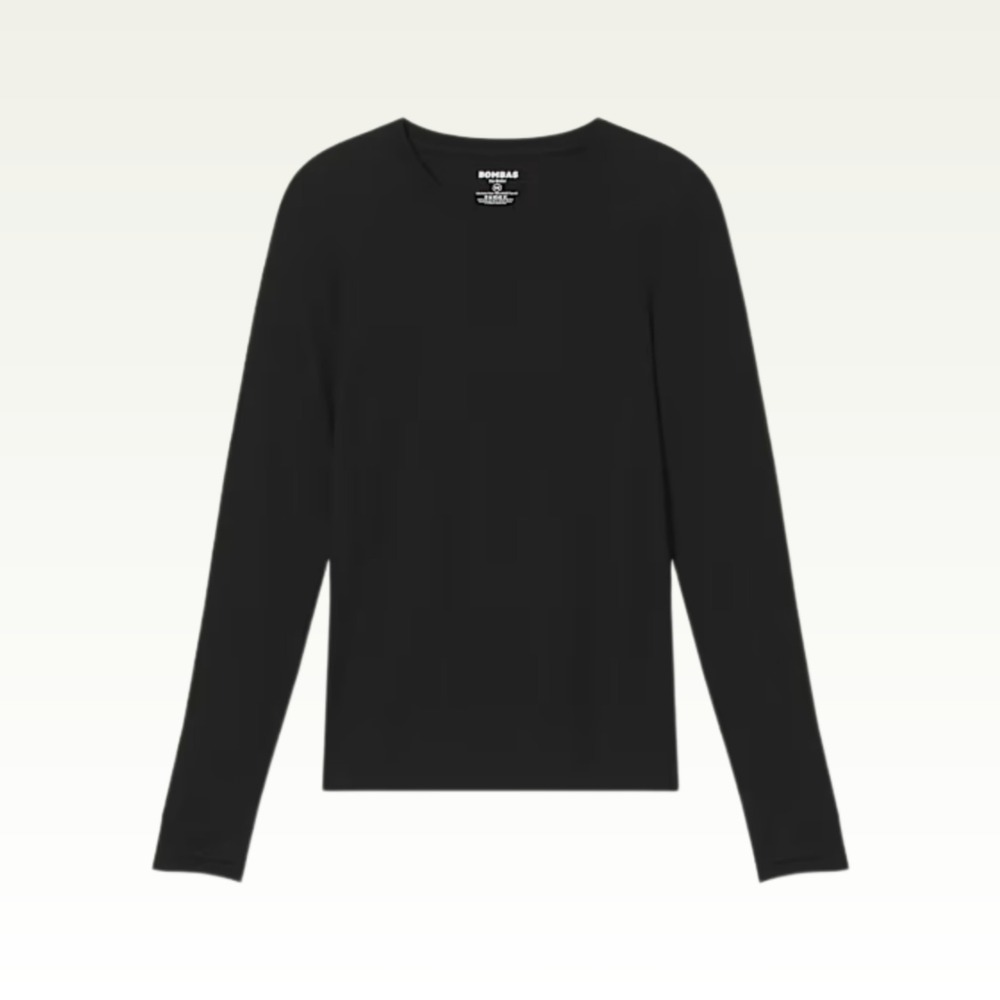 NWOT Bombas Women's Merino Wool Blend Crew Neck Thumb Hole Long Sleeve T-shirt